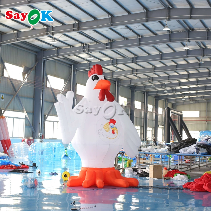 Commercial Advertising Event Activity Decorations Inflatable Cock Chicken Rooster Model Supplier Inflatable Design Cartoon Animal Mascot