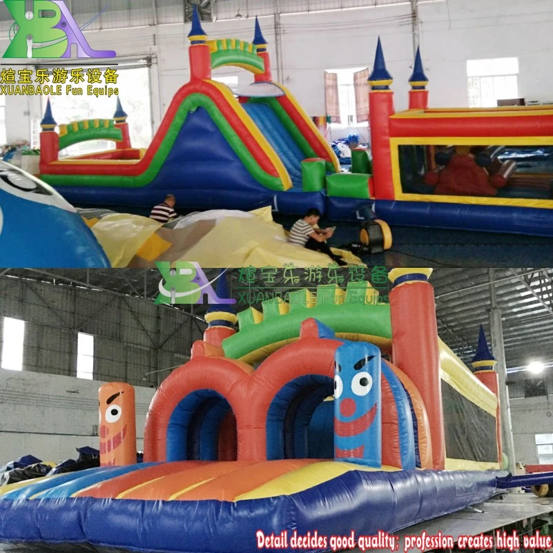 China Factory Custom Cheers Amusement Park Inflatable Obstacle Course for Children