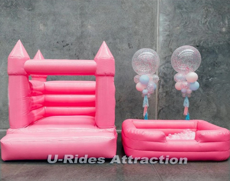Inflatable mini bouncy castle with soft play inflatable ball pit for kids party birthday