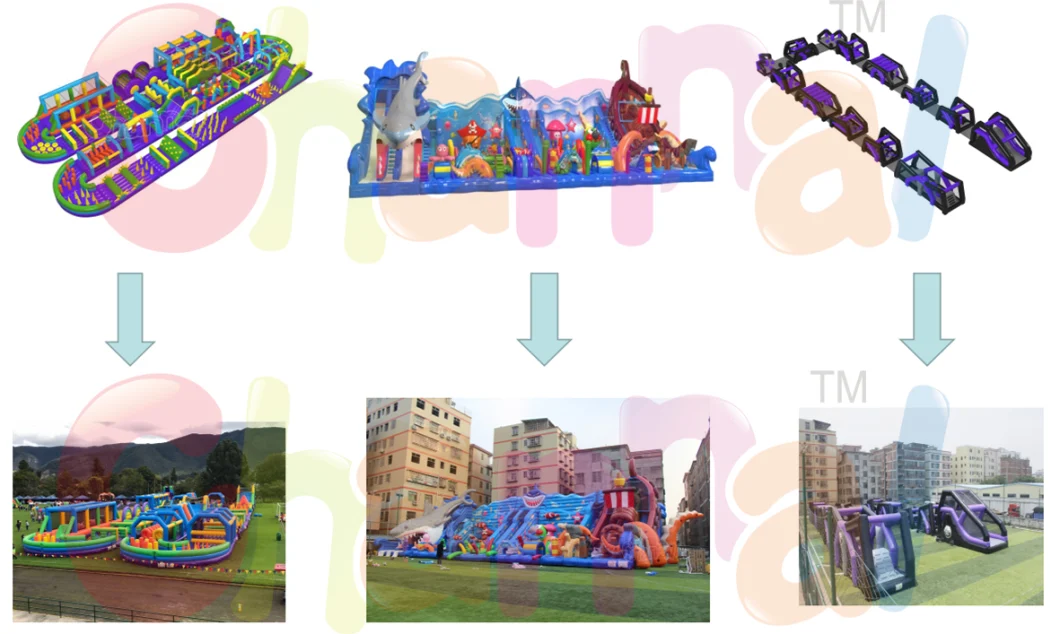 Outdoor Commercial Large Obstacle Course Inflatable Obstacle Course for Adults Chob708