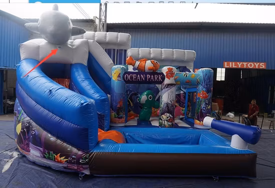 Inflatable Kids Bouncer Slide Castle with Pool for Kids Jumping Trampoline