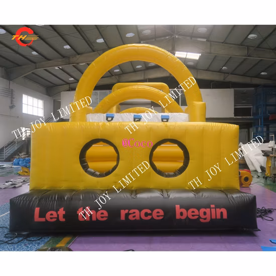 Wipeout Inflatable Obstacle Course, Giant Commercial Adult Inflatable Obstacle Course with Bounce Slide