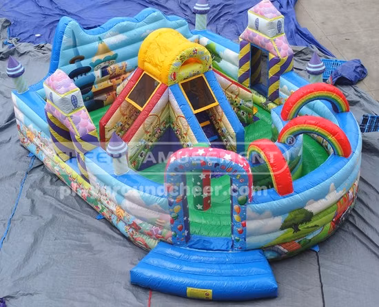 Cheer Amusement Rainbow Kids Inflatable Bouncy Castle for Bouncing, Jumping